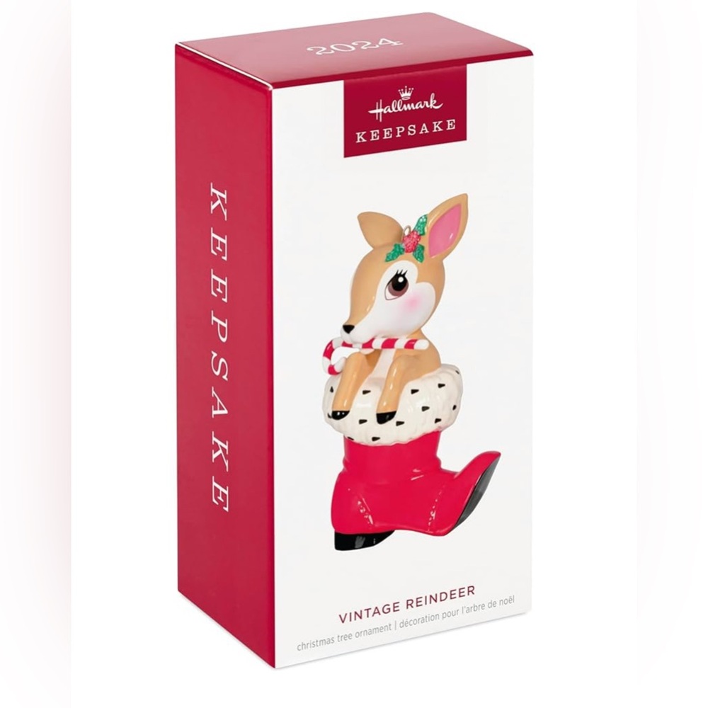 NWT Hallmark Keepsake Vintage Reindeer Ornament